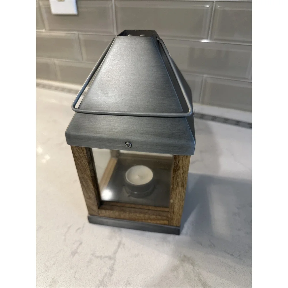 West‎ Elm Metal/Wood Lantern 8